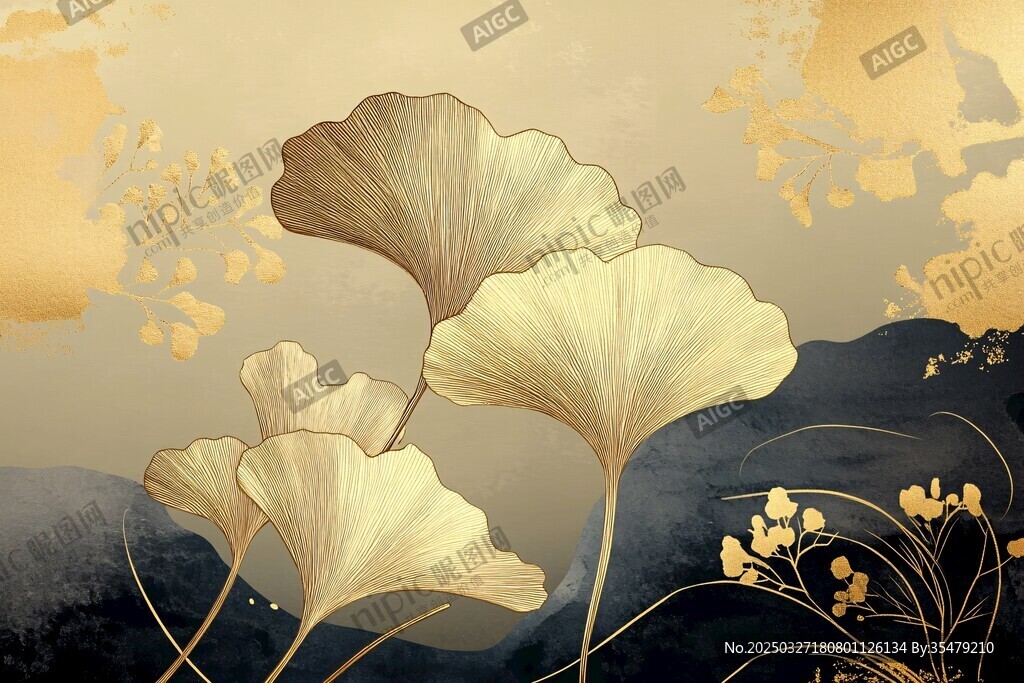 銀杏葉下的夢(mèng)幻自然景致
