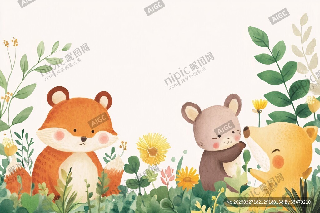 森林里的萌趣動(dòng)物小伙伴