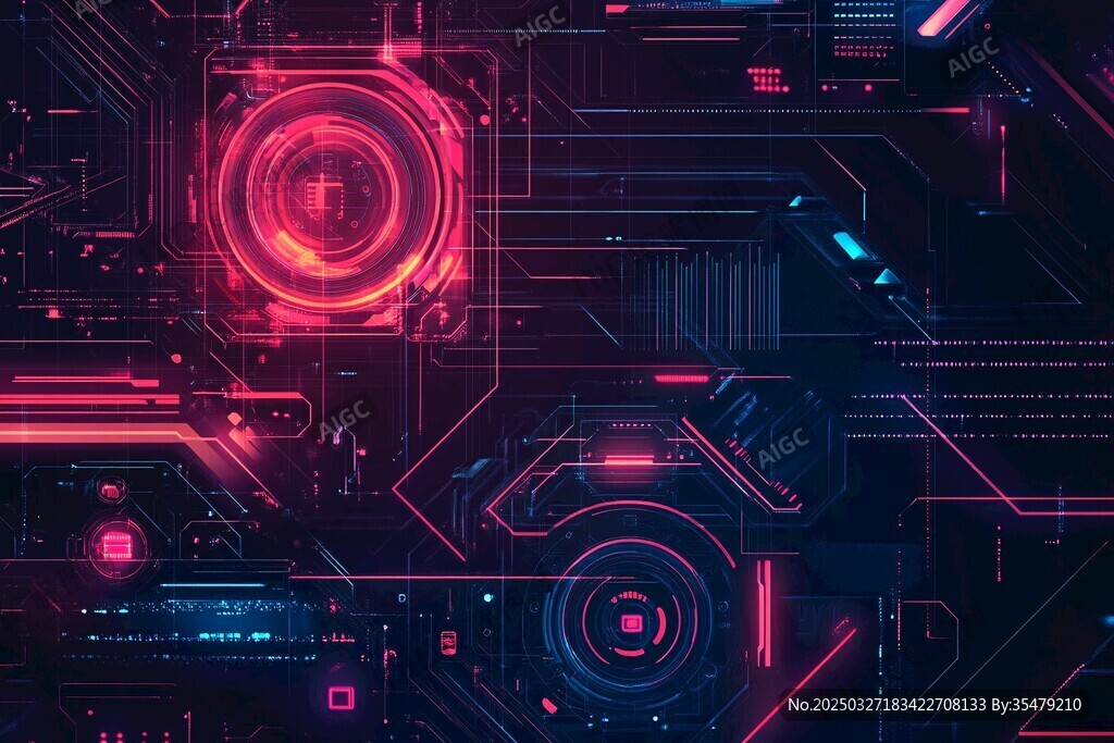 未來(lái)感科技風(fēng)抽象電路畫(huà)面