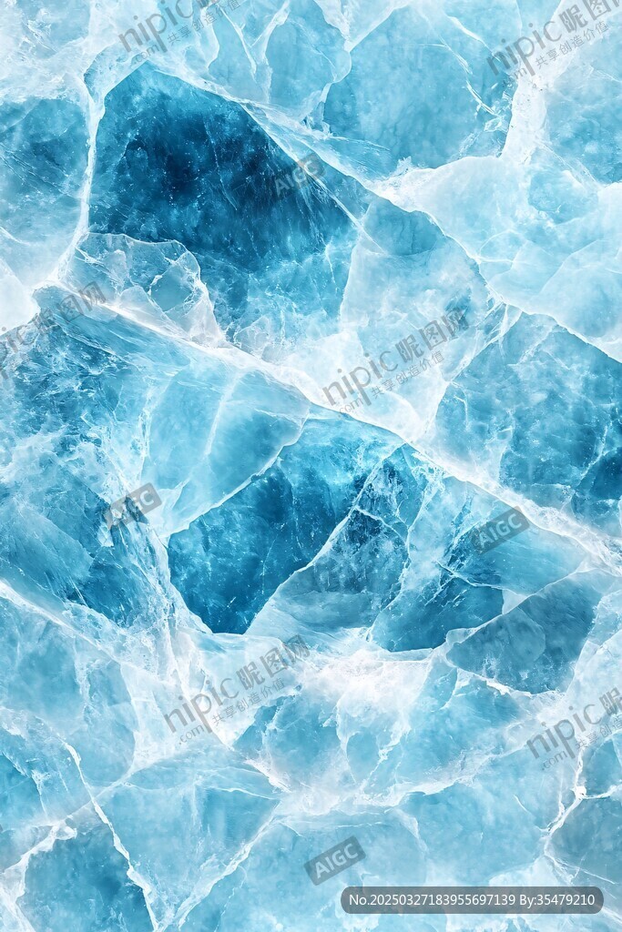 冰藍色水晶紋理背景圖案