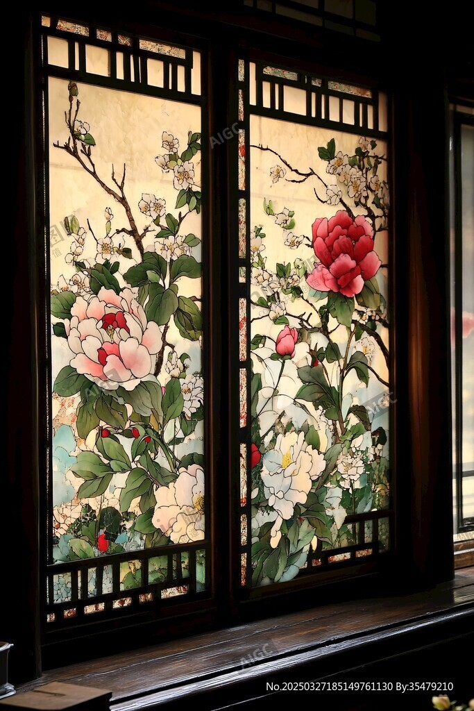 中式花鳥(niǎo)窗欞 古韻雅致
