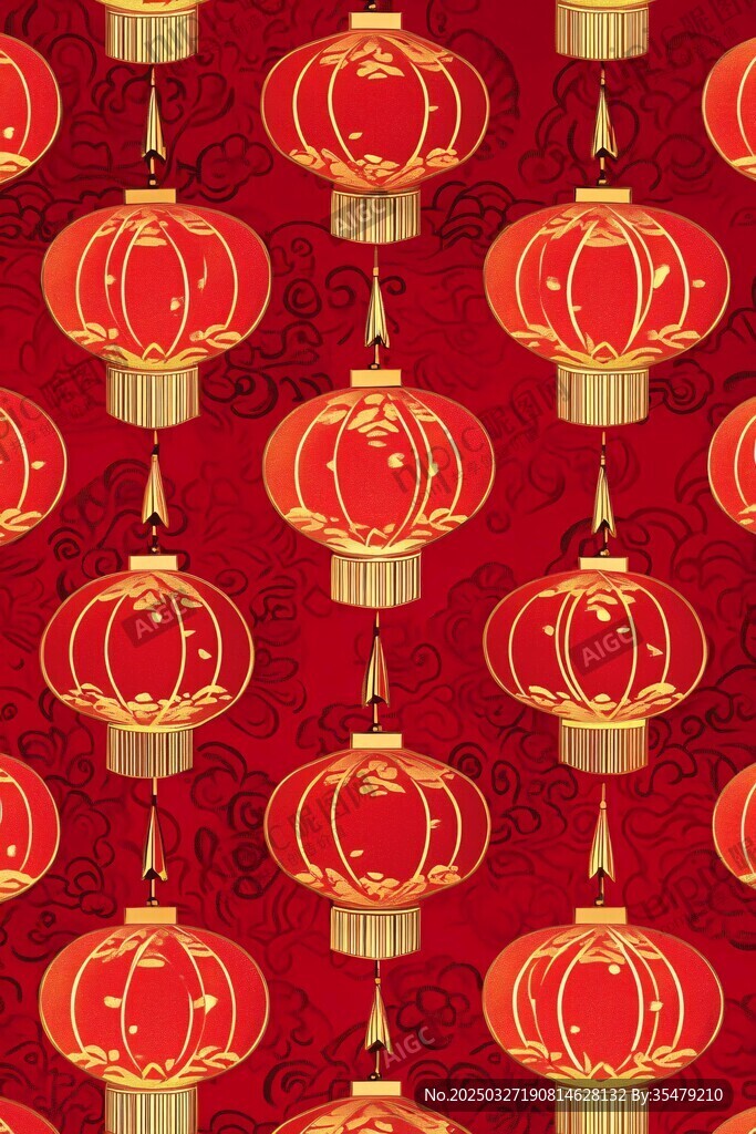 紅色燈籠喜慶圖案背景
