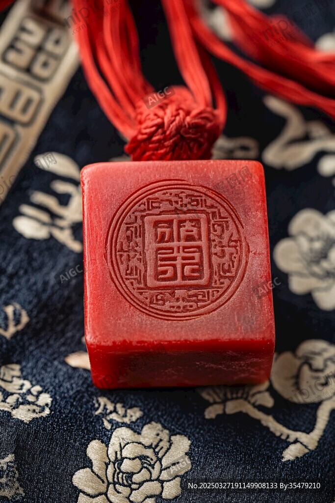 紅色福字印章精美掛件