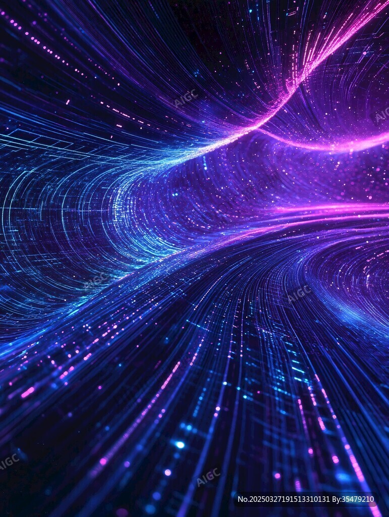 夢幻炫彩的科技流光世界