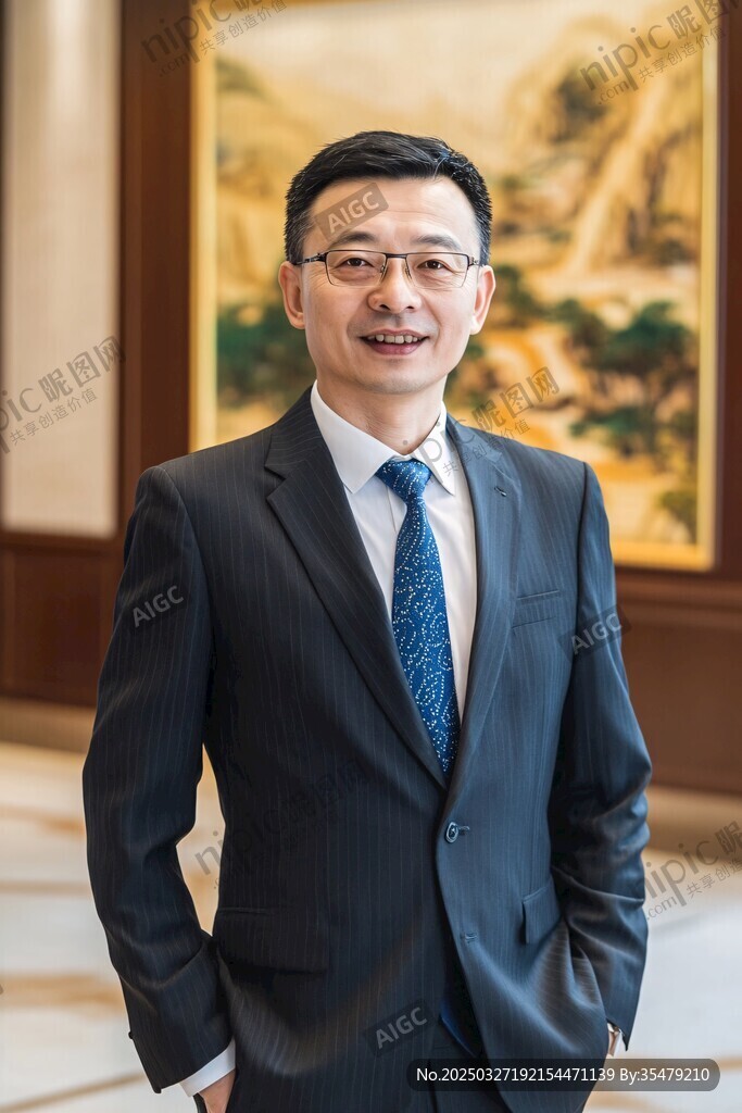 商務男士自信微笑正裝照