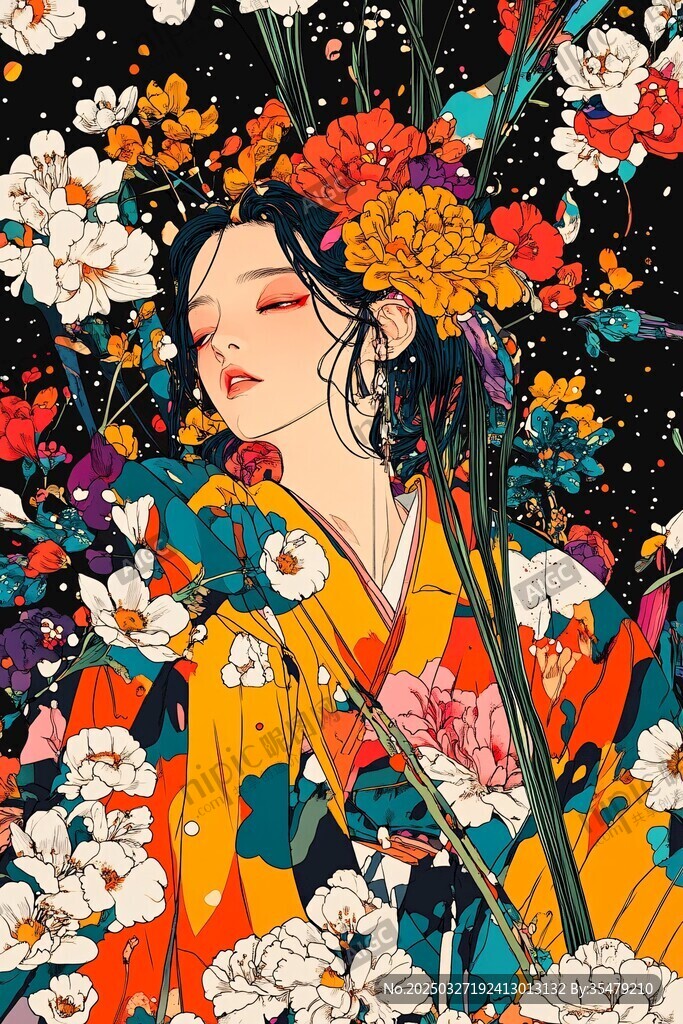 花中佳人的唯美詩意瞬間
