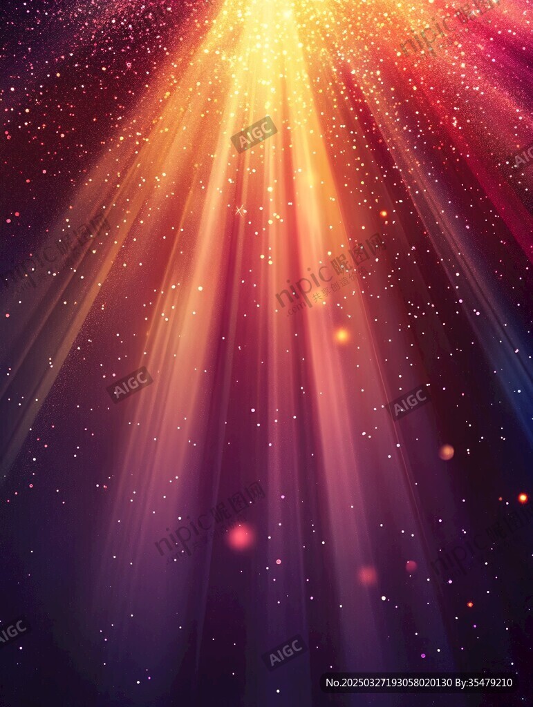夢幻炫彩光線星空背景圖