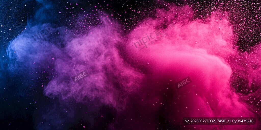 夢幻色彩粉末爆炸效果