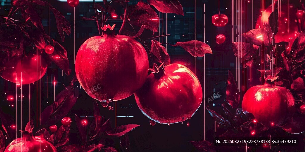 夢幻紅果垂掛場景