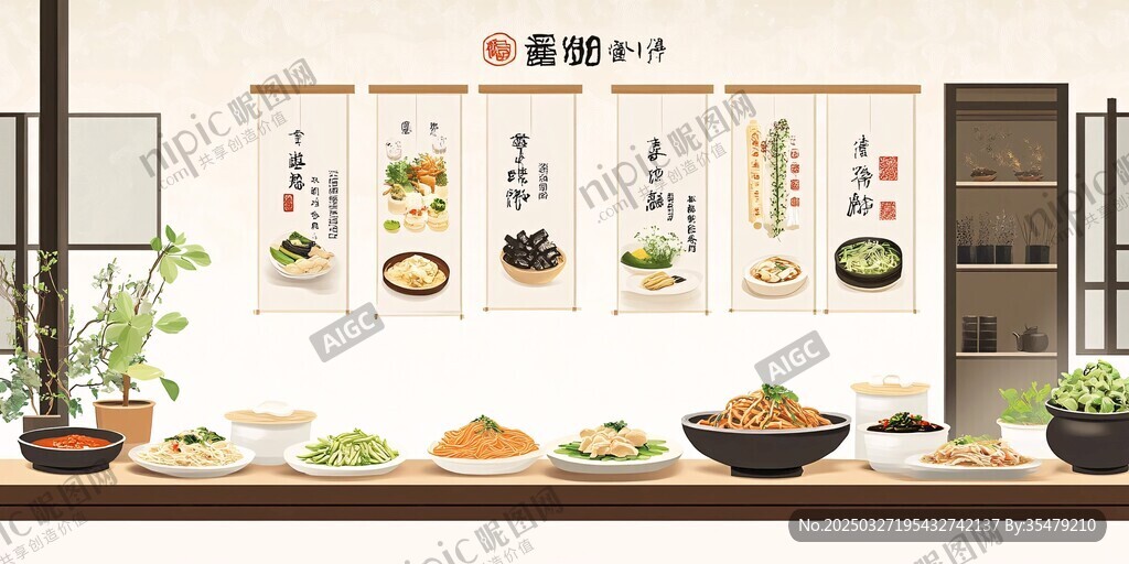 日式料理展示 多樣美食呈現