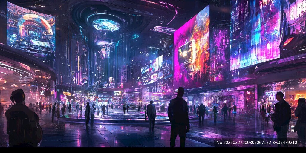 未来霓虹都市夜景 未来霓虹都市夜景