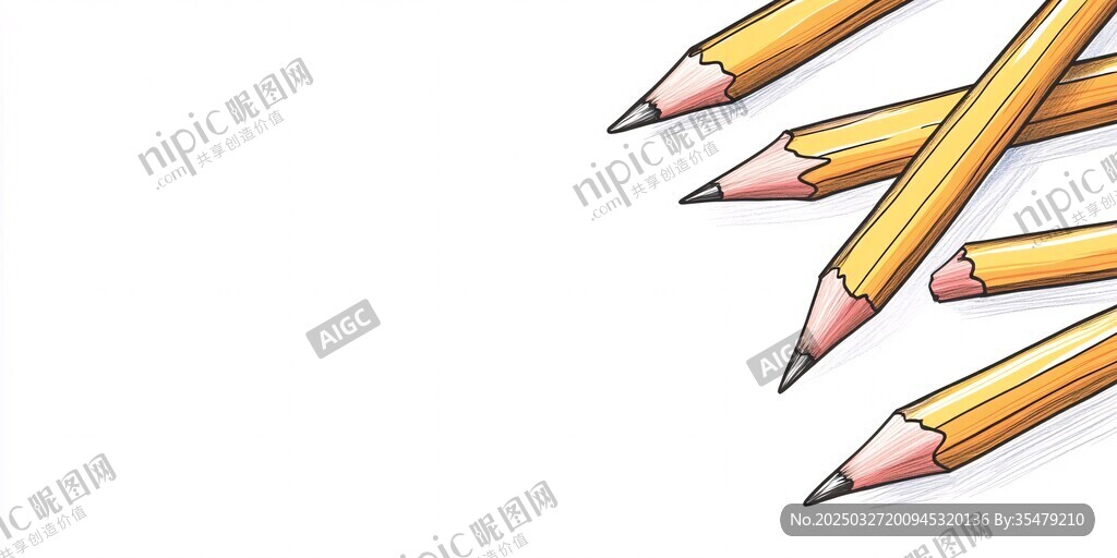 黃色鉛筆插畫