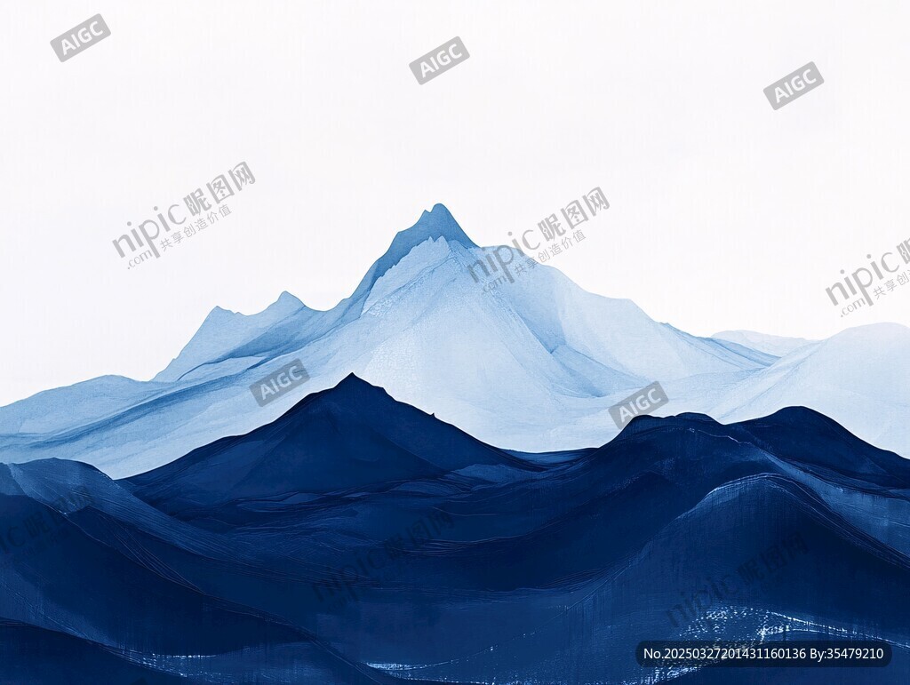 水墨山巒 靜謐寫意風光