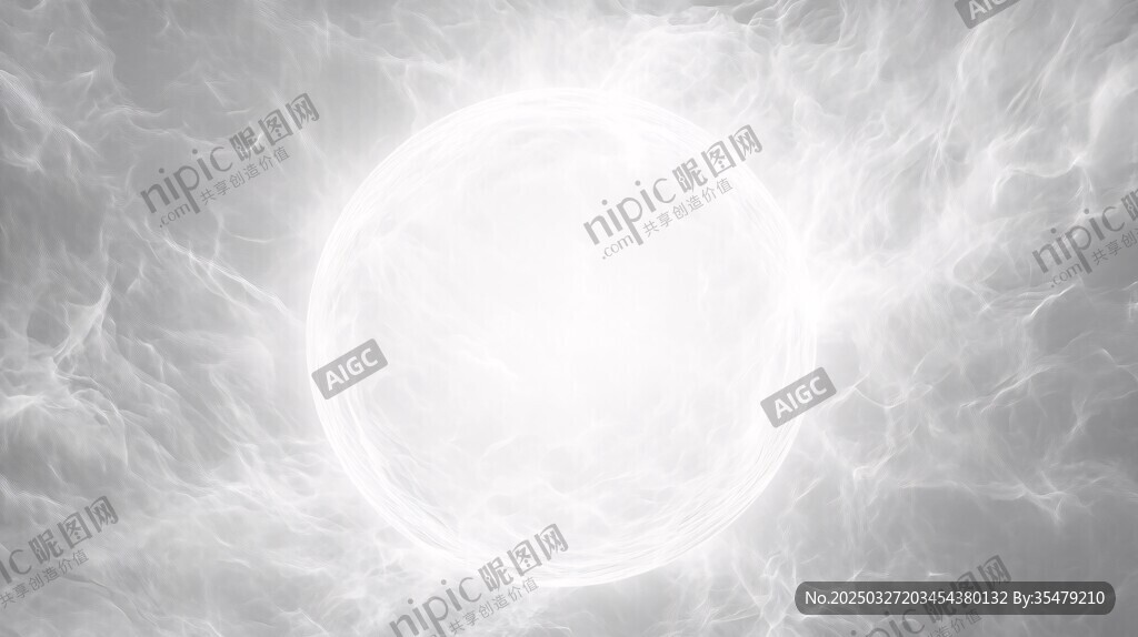 白色光暈環繞的神秘光球