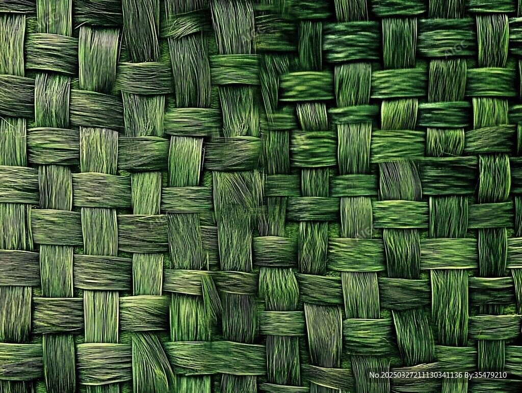 綠色編織紋理背景圖案