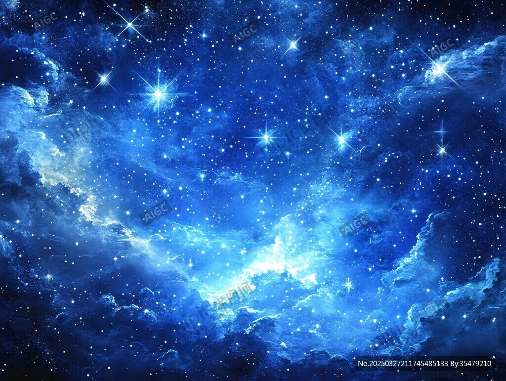 夢幻星空宇宙浪漫圖景