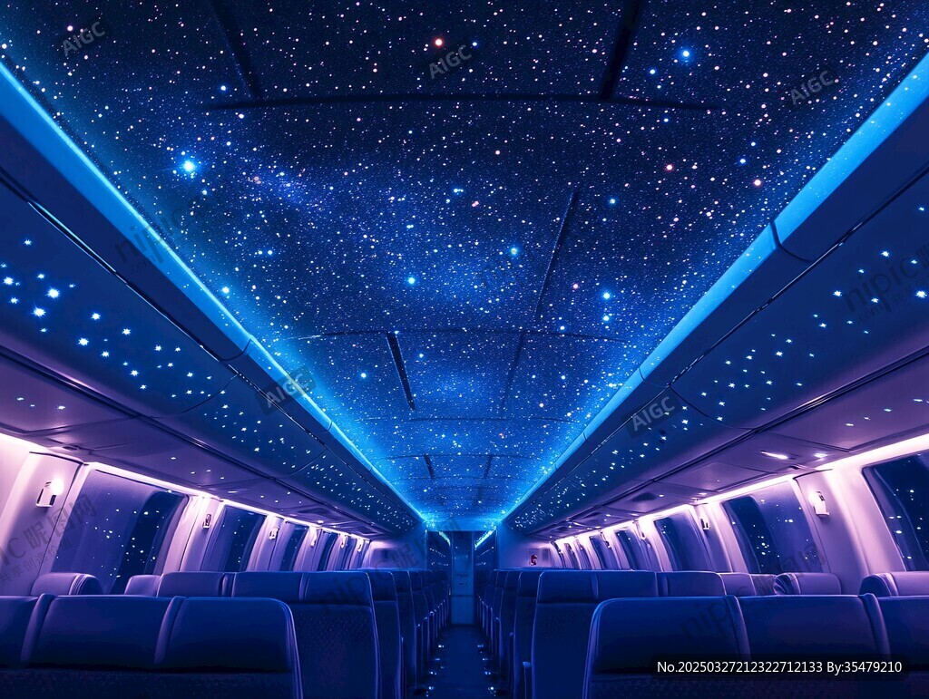 夢幻星空主題車廂內部