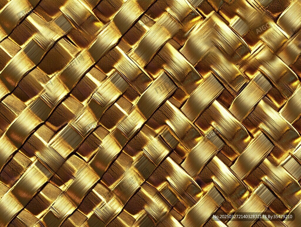 金色編織紋理金屬背景