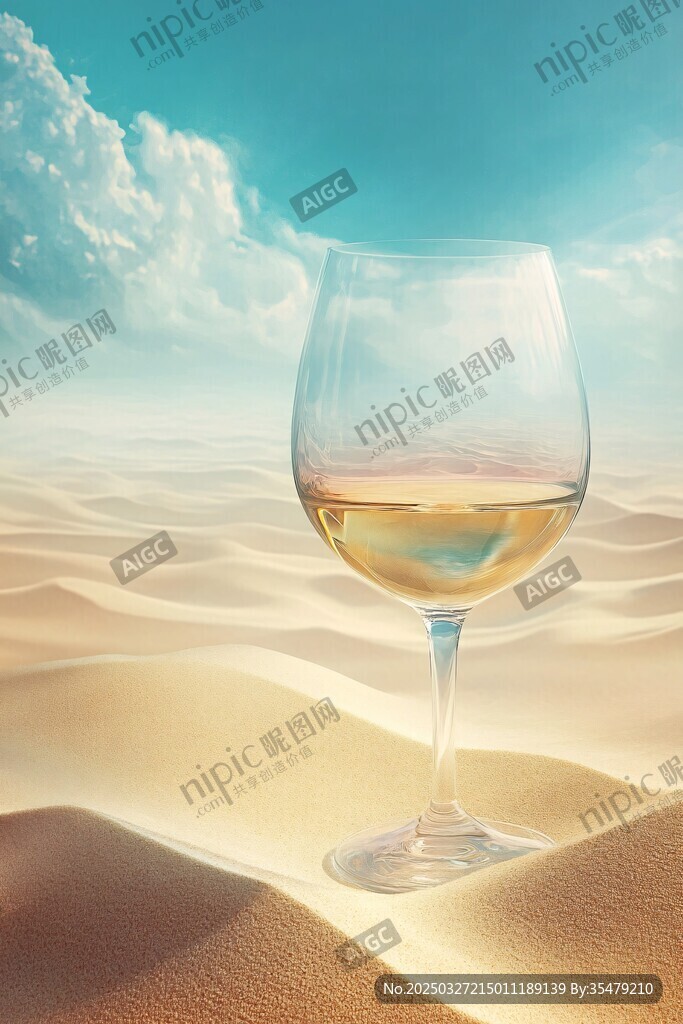 沙漠中的優雅酒杯