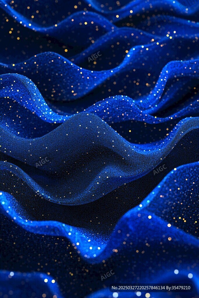 夢幻藍色波浪閃光紋理背景