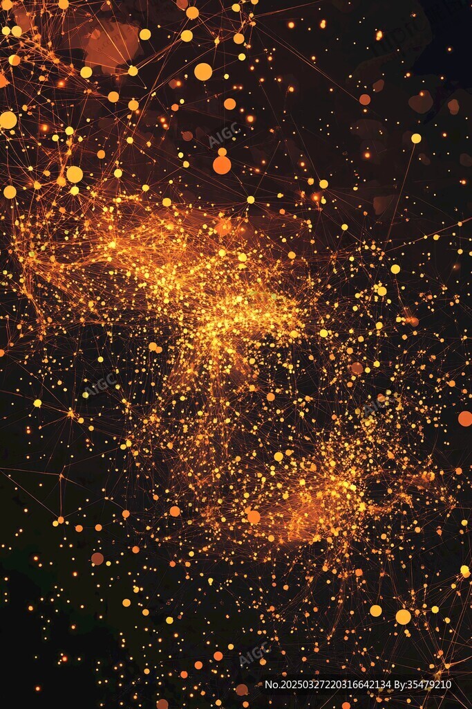 金色粒子動態(tài)夢幻背景圖