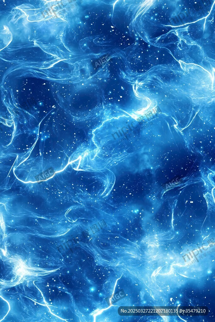 夢幻藍色流動星空紋理