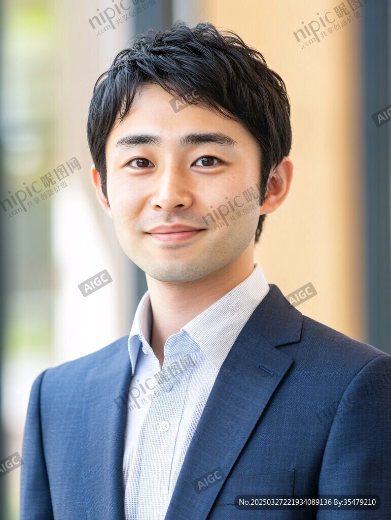 商務(wù)男士自信微笑肖像