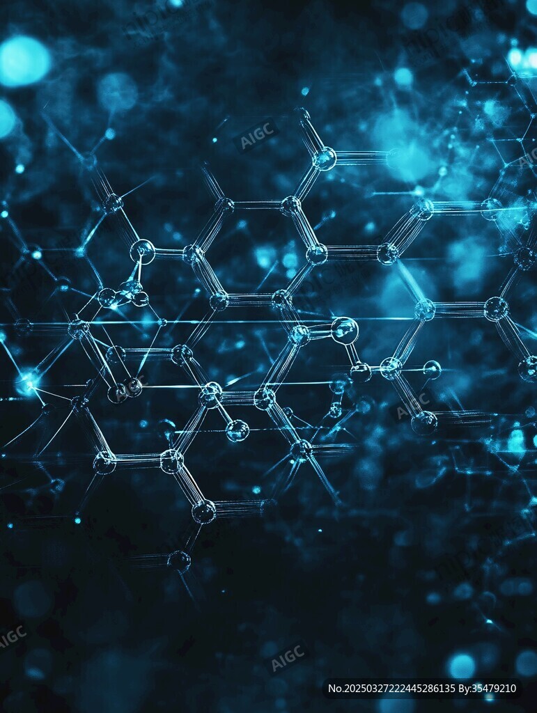 科技感分子結(jié)構(gòu)背景圖
