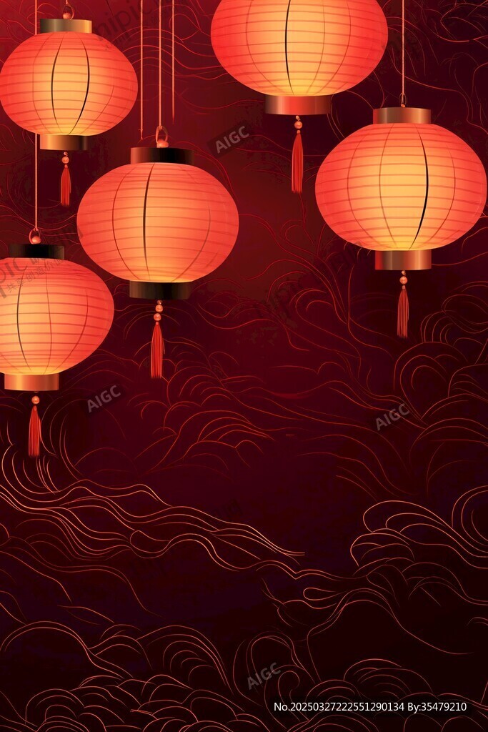 紅燈籠營造喜慶中式氛圍