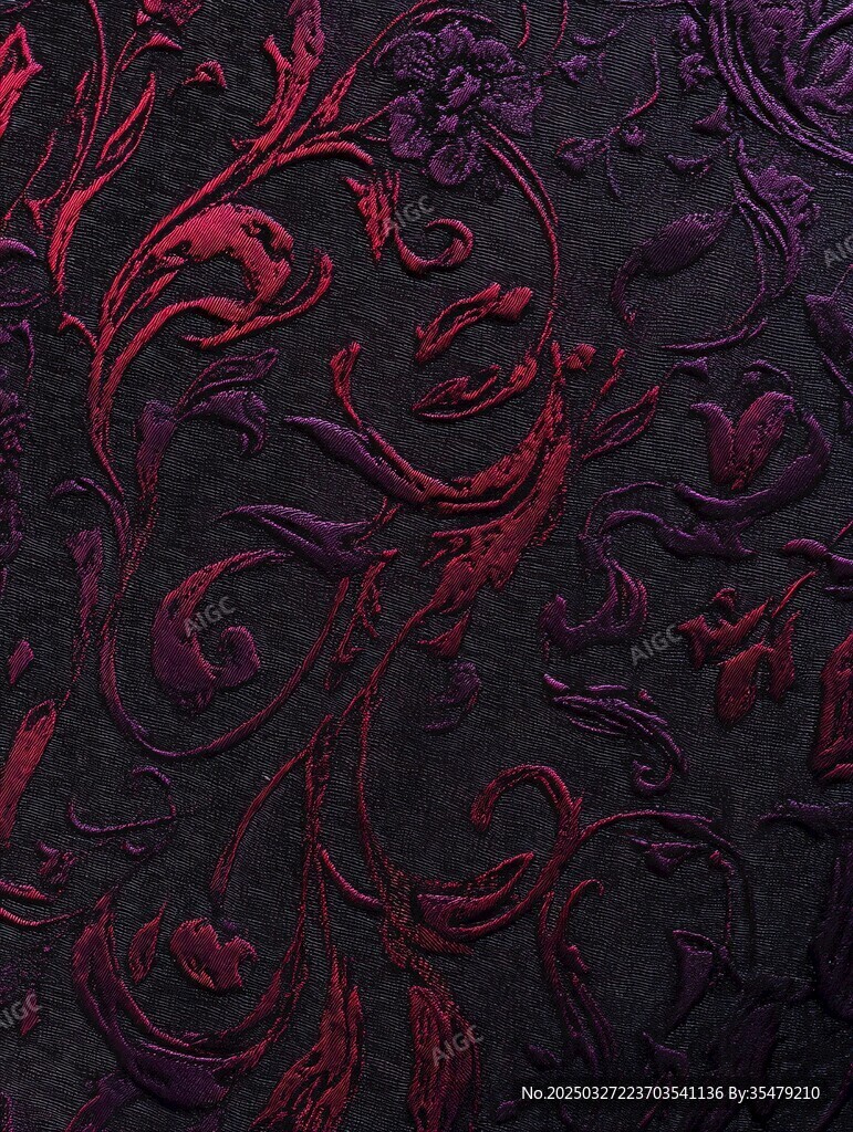 復古暗紋刺繡織物紋理