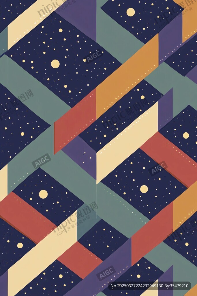 幾何星空圖案背景設計
