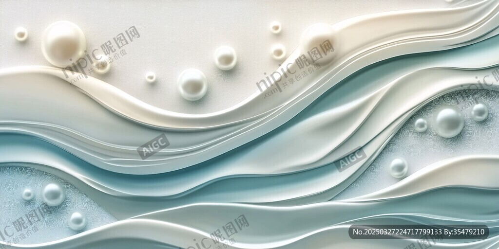 珍珠海浪紋理藝術背景圖