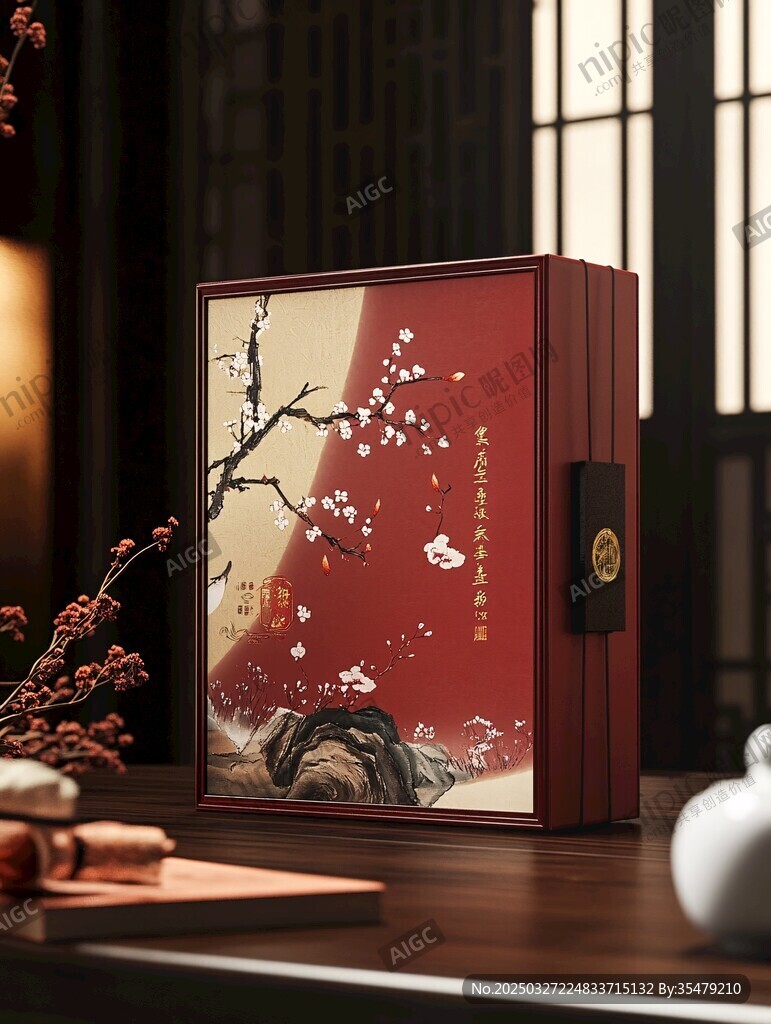 中式古風精美禮盒展示