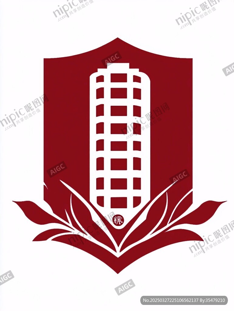 盾牌中的高樓建筑標(biāo)志