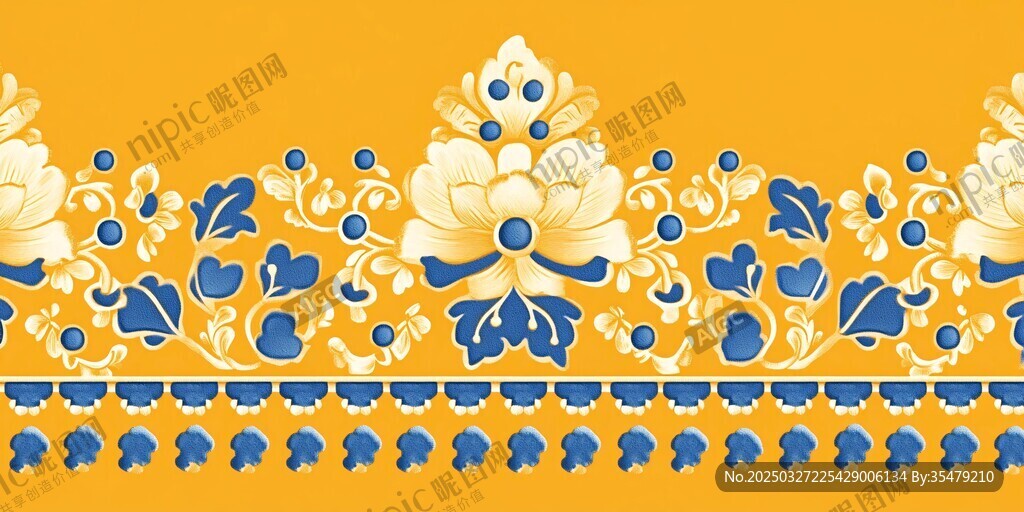 中式古典花卉圖案邊框