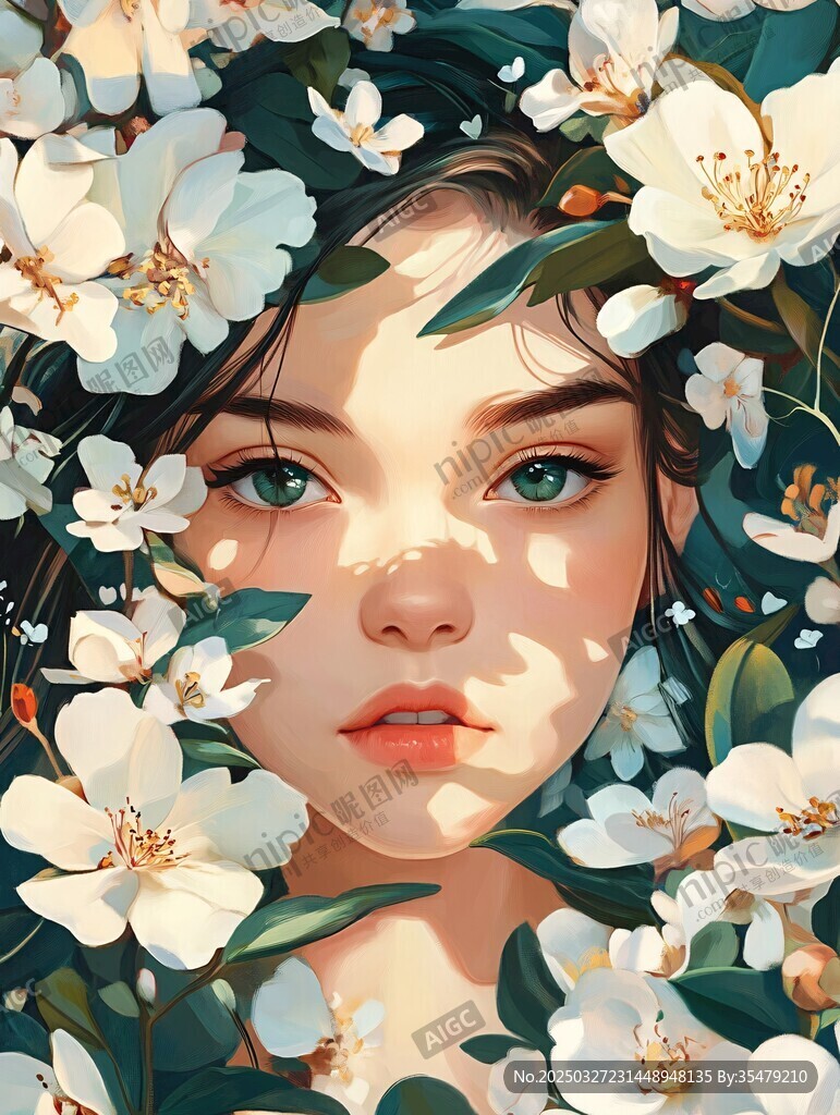 花叢中的夢(mèng)幻少女
