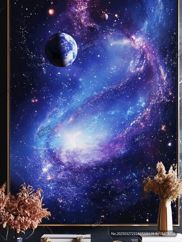 夢幻星空宇宙背景畫面