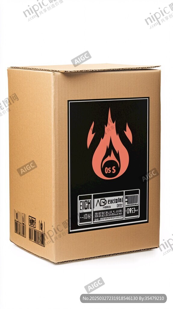 易燃物品紙箱包裝展示