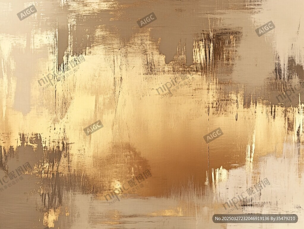金色抽象筆觸紋理背景圖