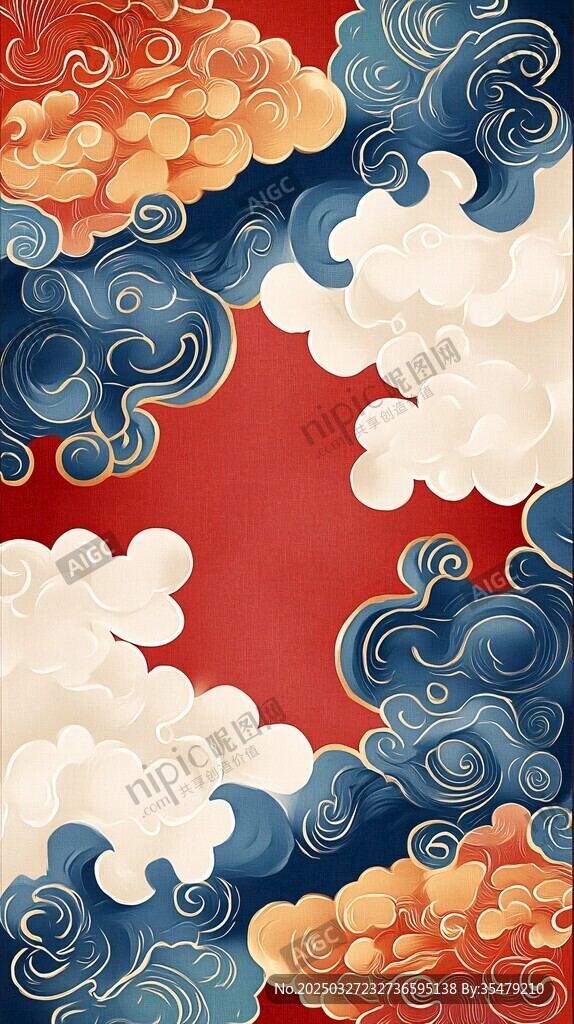 中式云紋圖案 古典祥瑞風(fēng)