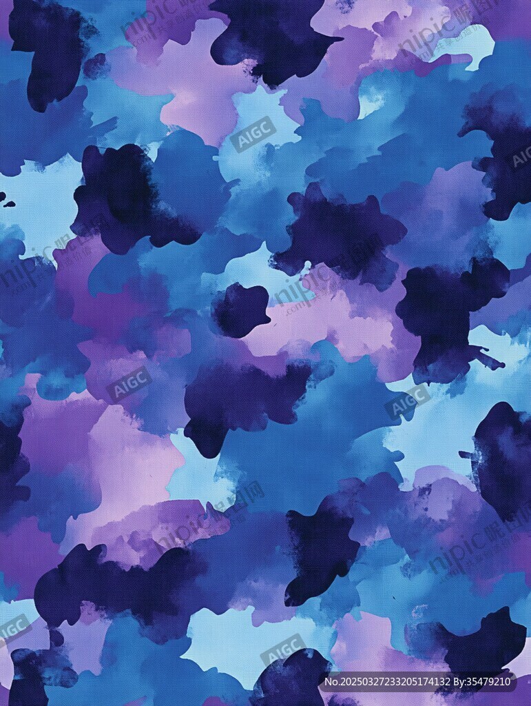 藍紫水彩風抽象圖案紋理