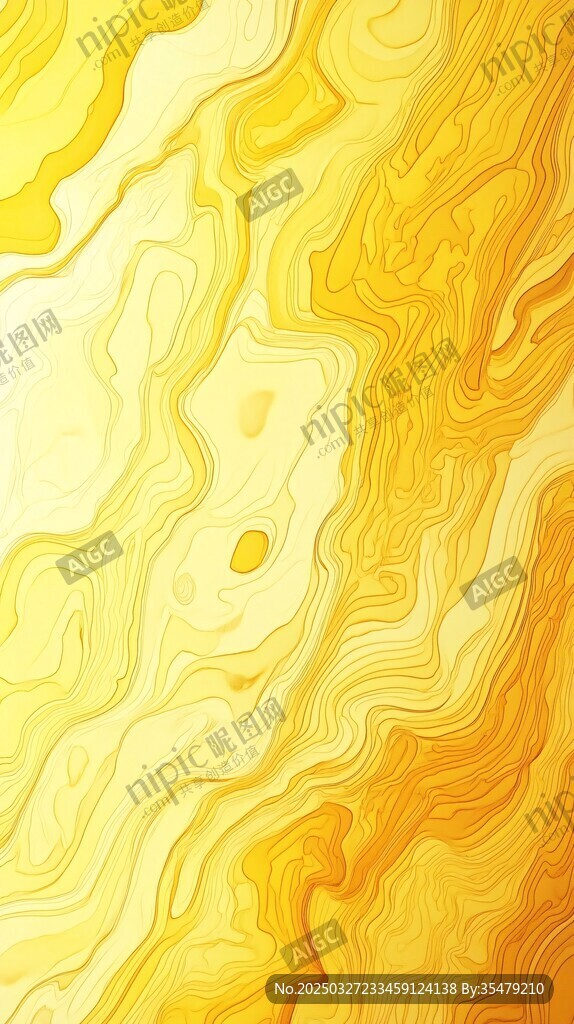 流動的金黃抽象紋理背景