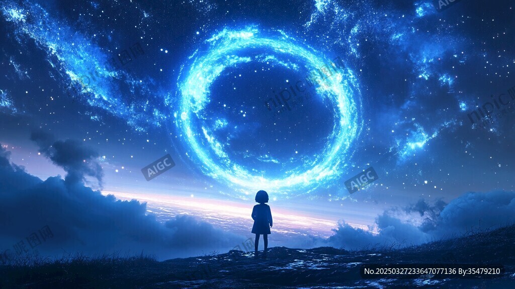 夢幻星空下的孤獨守望者