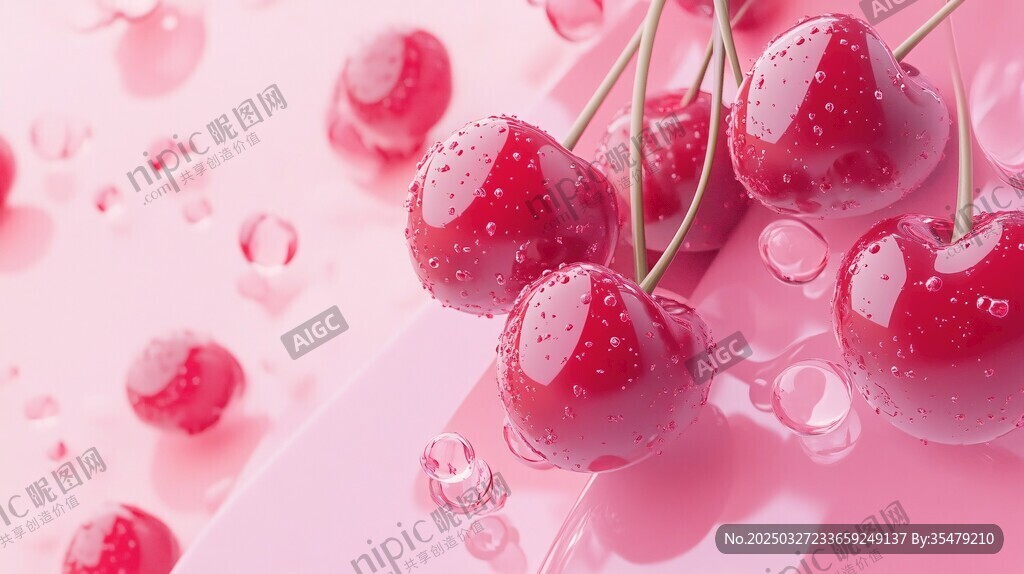 嬌艷欲滴的水潤櫻桃