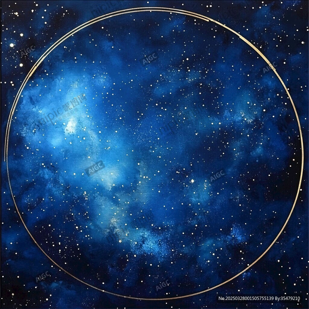 夢幻星空圓環背景圖