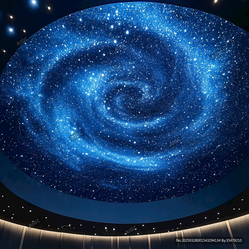 夢幻藍色星空穹頂景象
