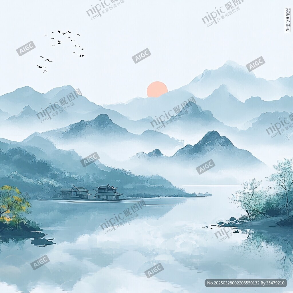 水墨山水間的詩意風(fēng)光