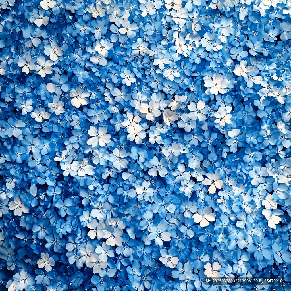 藍(lán)色繁花背景圖