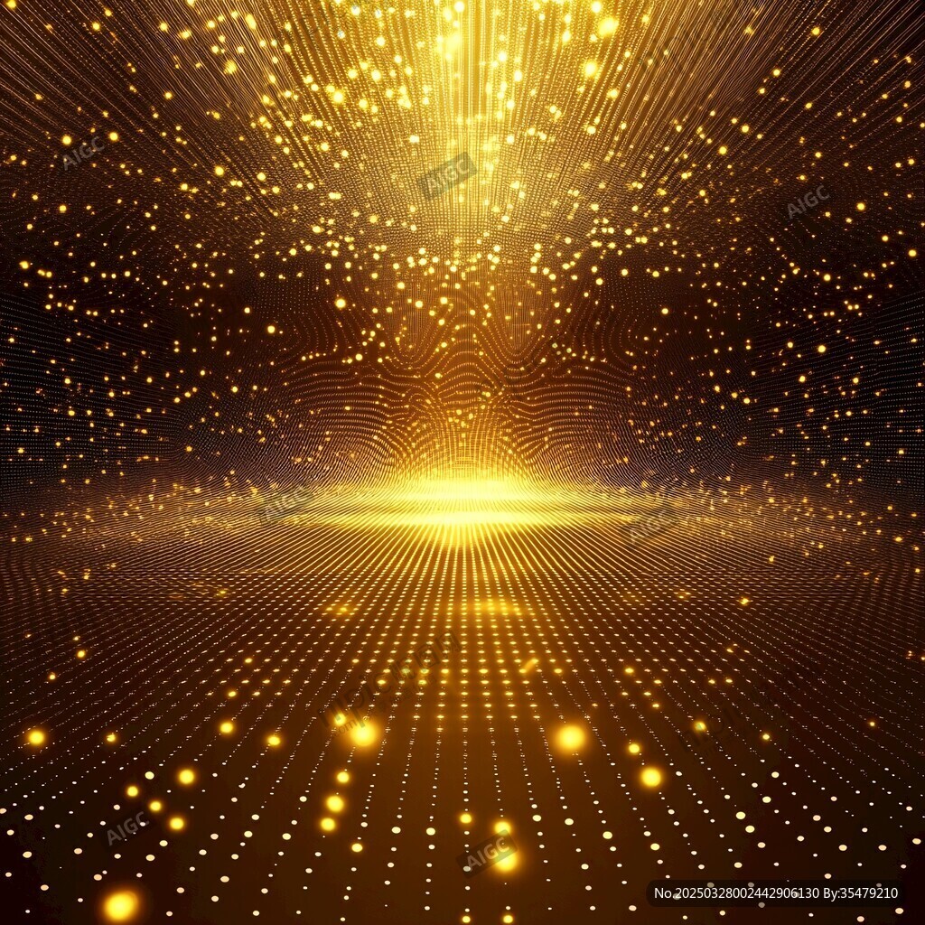 金色粒子科技光效背景圖