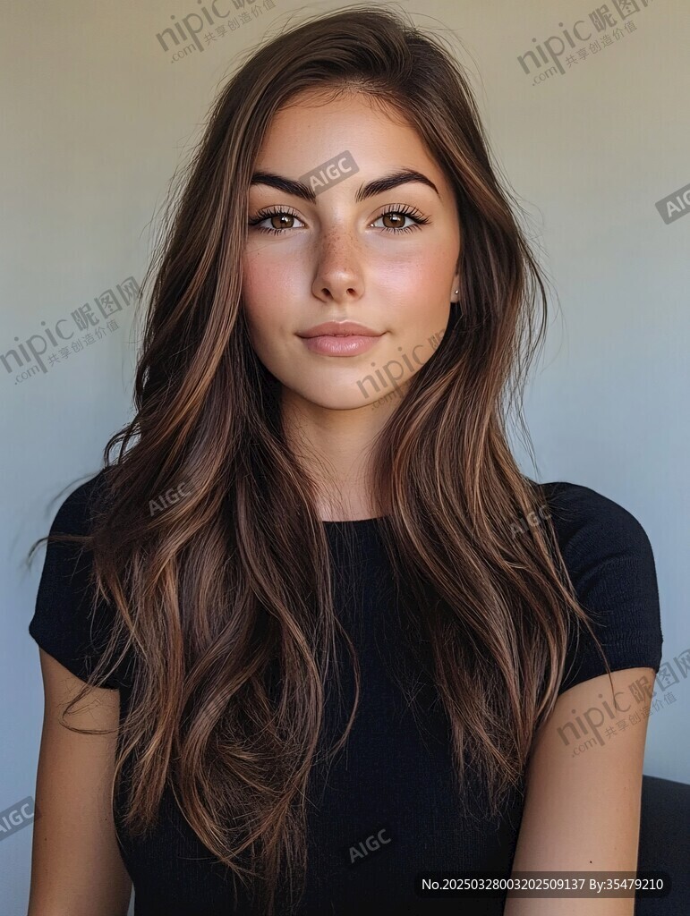 長發美女的優雅魅力瞬間